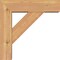 Ekena Millwork Traditional Block Smooth Bracket w/ Offset Brace, Western Red Cedar, 5 1/2"W x 18"D x 18"H BKT0604X18X18TRA05SWR - alternate 3